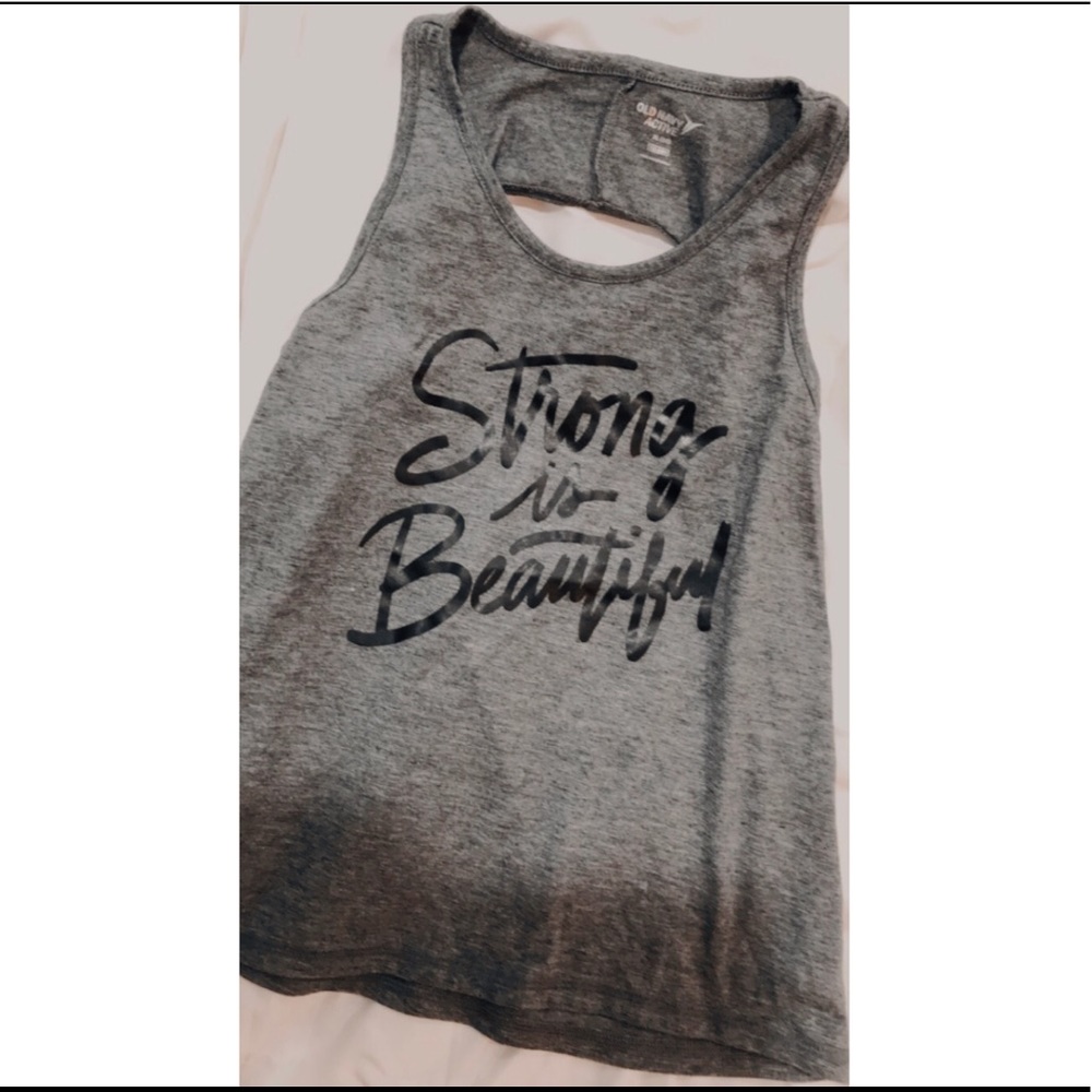 Old Navy Girls Athletic Top “Strong is Beautiful”